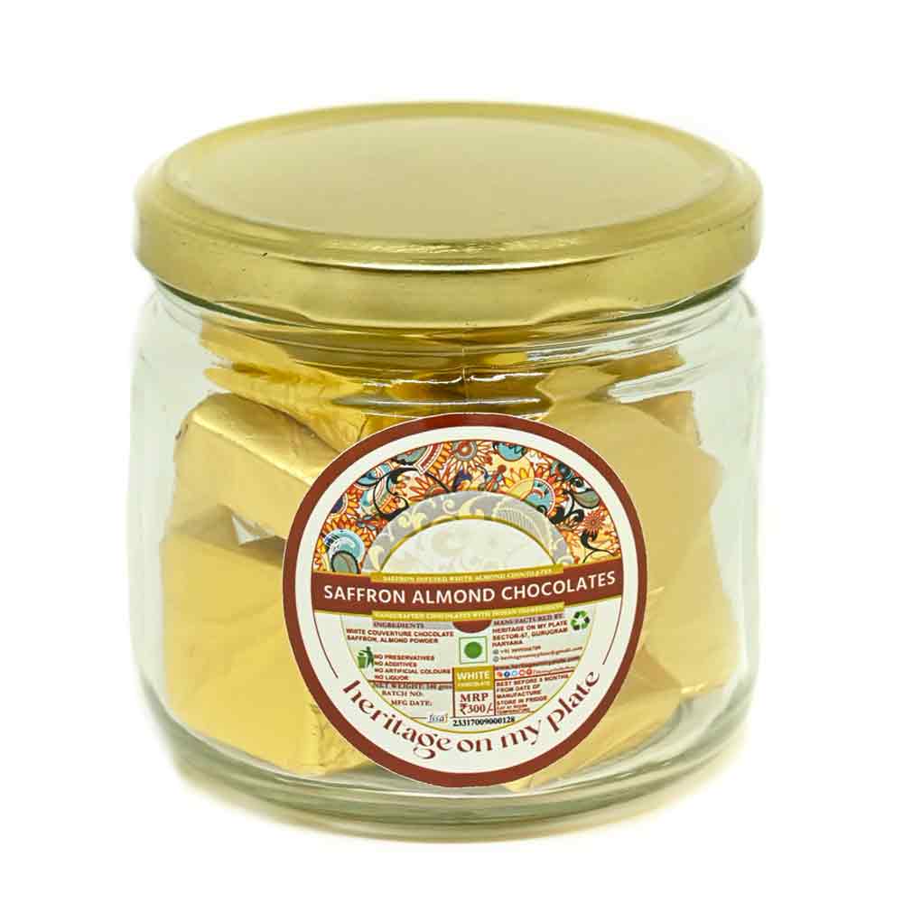Saffron Almond Chocolates